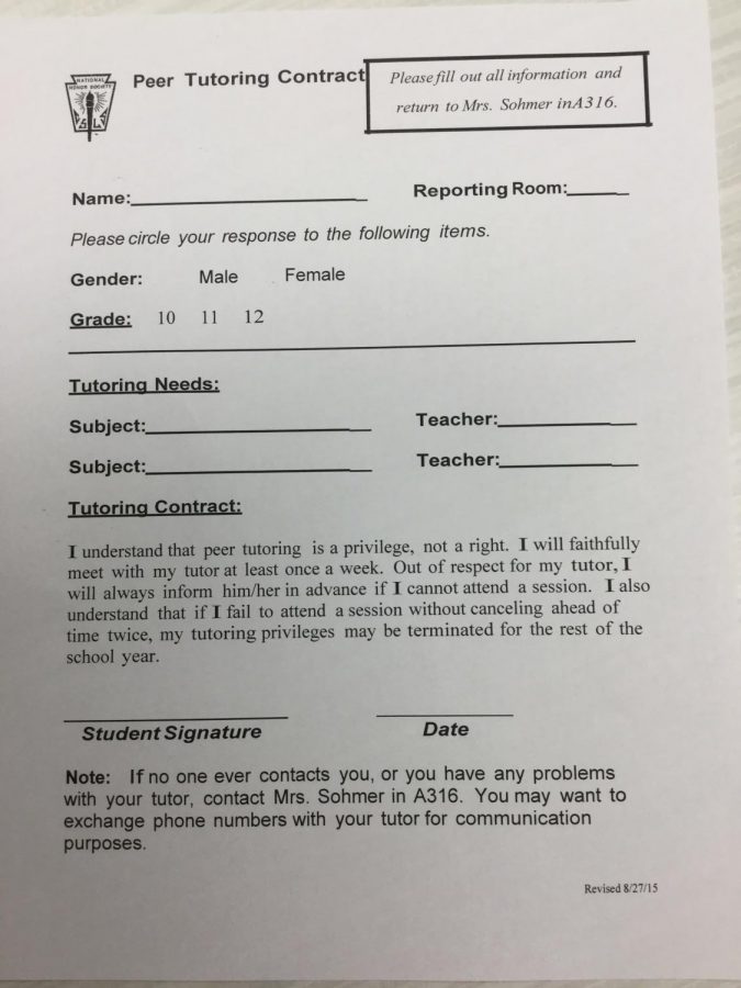 To sign up for the tutoring program go to the guidance counselor or Patricia Sohmers room to grap a paper.