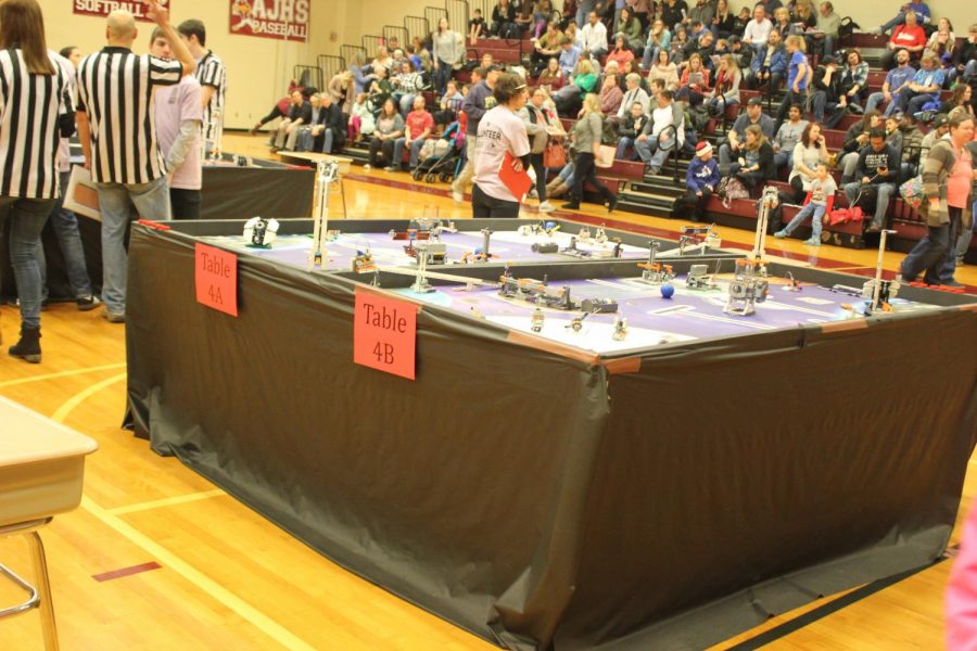 Lets Go! The National Honor Society members volunteered at the Lego league event. This event shows a problem that each group should create a solution for the problem. This event was held at the Junior High school on Jan. 12, 2019. 