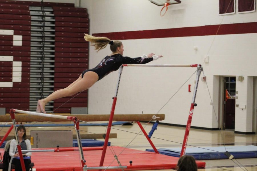 Let’s go! The Gymnastics team participated in the league competition on Saturday Feb. 6 away. The team placed first throughout the day. They will next compete on Monday Feb.19. 