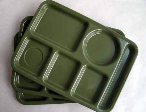 Plastic trays, like the ones above, are becoming more widely used in schools all over the country. 
