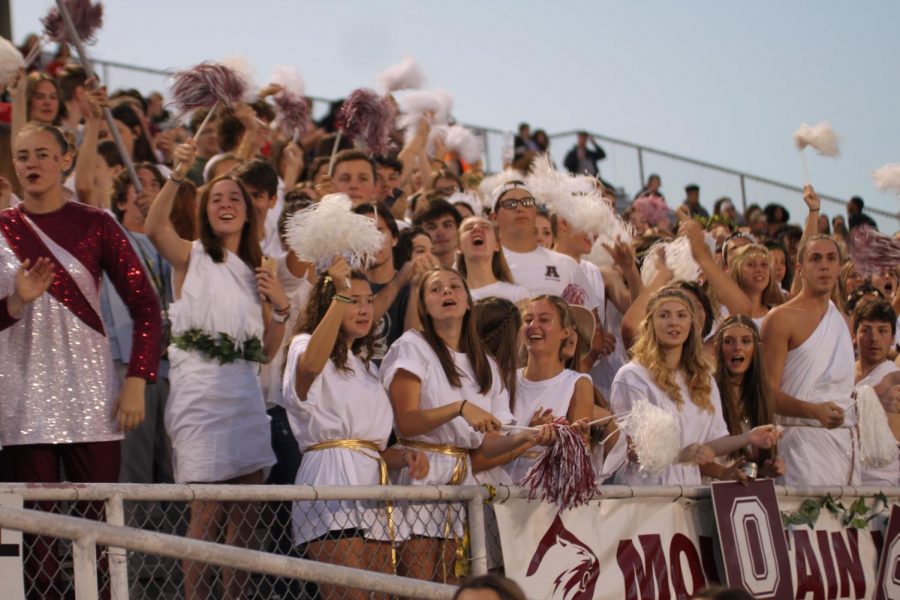 Cheer+for+Altoona.+%0AOn+Sept.+20%2C+2019%2C+the+student+section+showed+their+school+spirit+by+dressing+up+and+cheering+for+the+football+team.+Although+many+students+and+staff+work+hard+to+show+their+school+spirit%2C+attending+after-school+games+and+activities+can+become+difficult+for+many.%0A