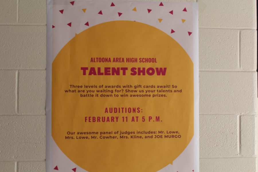 Look at this! Talent show auditions will be held on Feb. 11 and anyone can audition. The talent show will occur on Feb. 21. The talent show is judged by Shane Cowher, Jen Lowe, James Lowe, Carolyn Kline and Joe Murgo. 