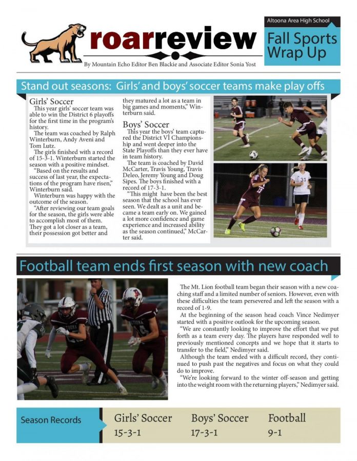 Fall sports wrap up special edition