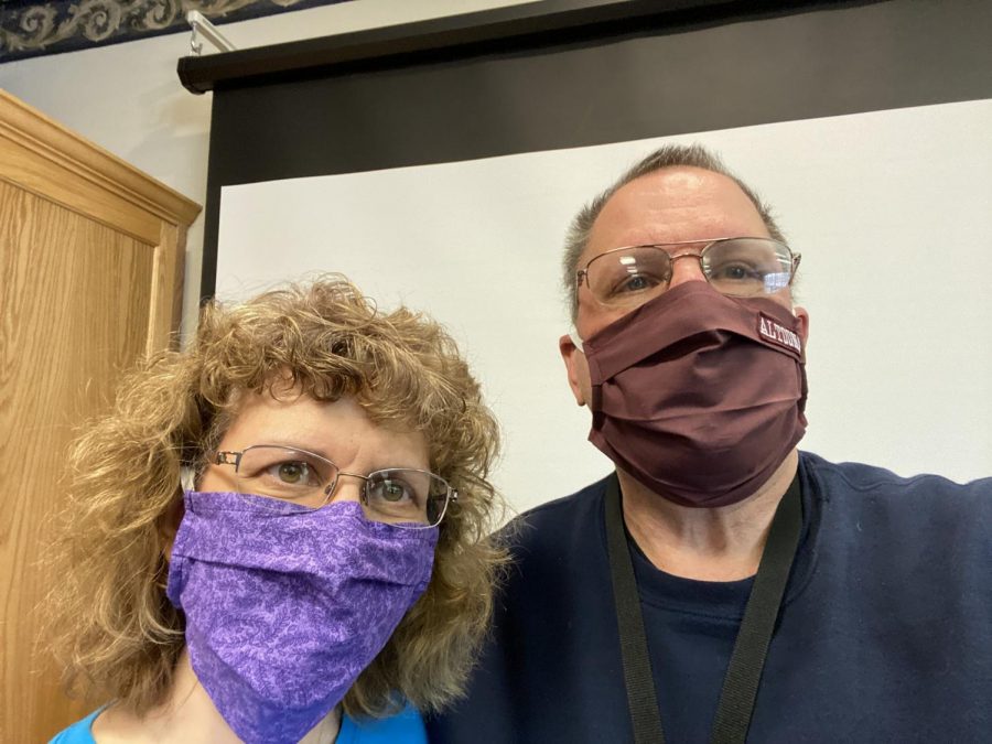 On April 4, Dr. Charles Prijatelj posted this picture to Twitter updating the progress of the mask project for essential employees in the district.