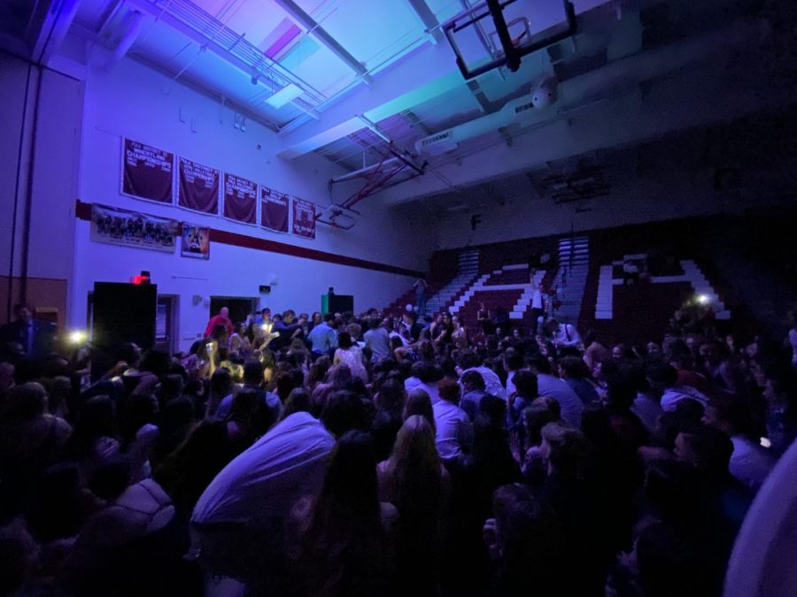 That’s a lot of people! Students fill the dance floor at the homecoming dance. At last years homecoming, many students attended and had a lot of fun. 