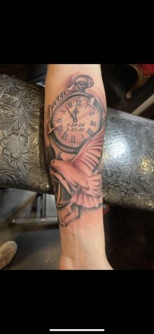 Clock and Flowers Tattoo  Joel Gordon Photography