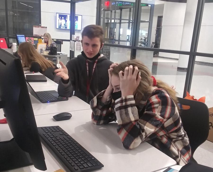 So much work Seniors Connor George and Mia DeStefano stress over school. Some seniors this year are under great stress when it comes to school and what they are doing in the years after school.
