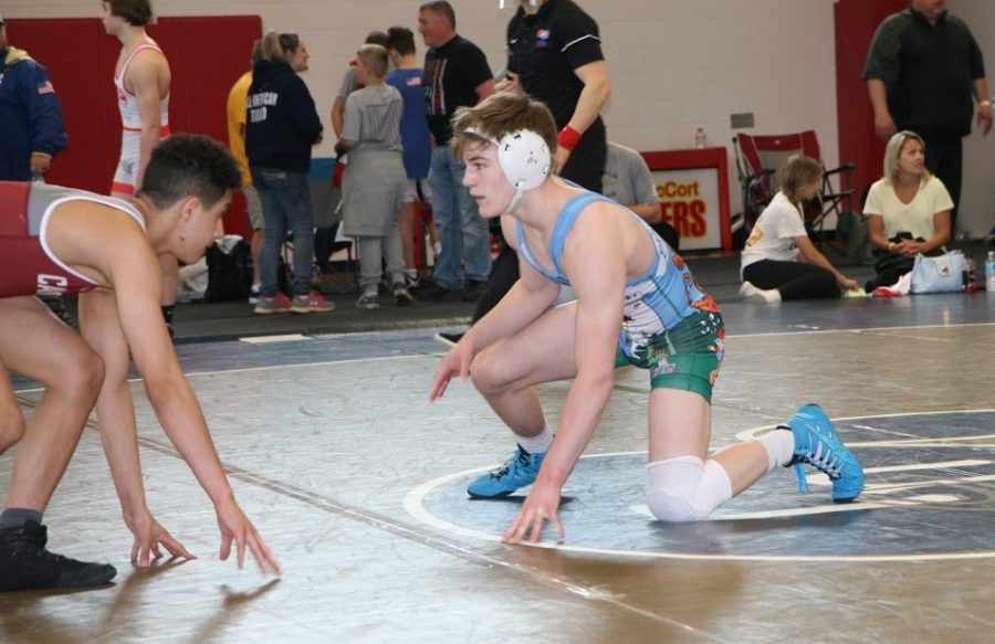 Takedown%21+In+a+freestyle+tournament+Lucas+Sipes+stood+in+the+neutral+stance+waiting+for+the+signal+to+pin+his+opponent.+Sipes+won+the+tournament.