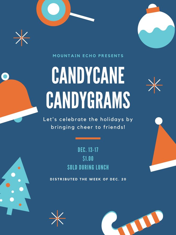 The newspaper staff will be selling candy cane grams from Dec. 13-17 during all lunches.