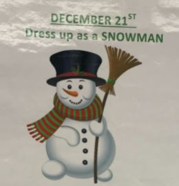 Holiday theme week allows students to dress up as snowmen