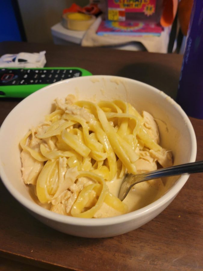 Another homemade favorite of Pentland is chicken alfredo with homemade sauce. “My mom always makes the sauce from scratch,” Pentland said. “Its so good.”