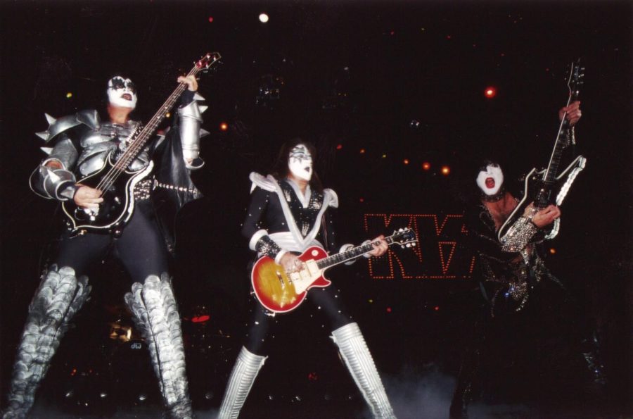 Kiss+debut+album+features+their+iconic+face+paint.+It+was+released+February+18%2C+1974.+