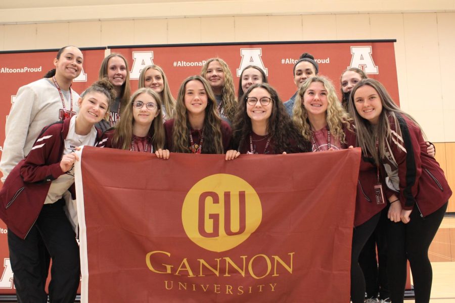 Lioneers attend college ceremony in order to support Emma Dietrick. 
“It felt good to have all of my friends there to support and congratulate me,” Dietrick said.