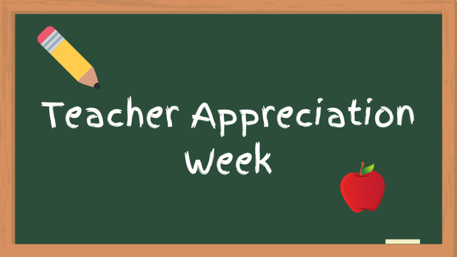 Celebrate!  During teacher appreciation week, some students display their appreciation for their teachers.