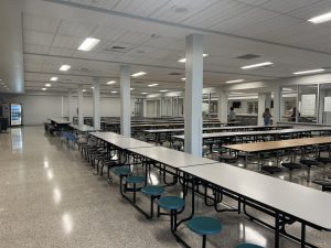 Empty tables, empty stomachs. Every school day during fifth period, students gather to eat lunch. The cafeteria workers prepare lunch everyday for the students. 
