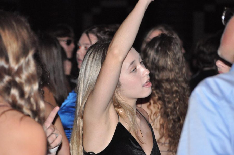 Dance time Senior Christina Lepore dances on the dance floor. Students took the chance to dance while at Homecoming.