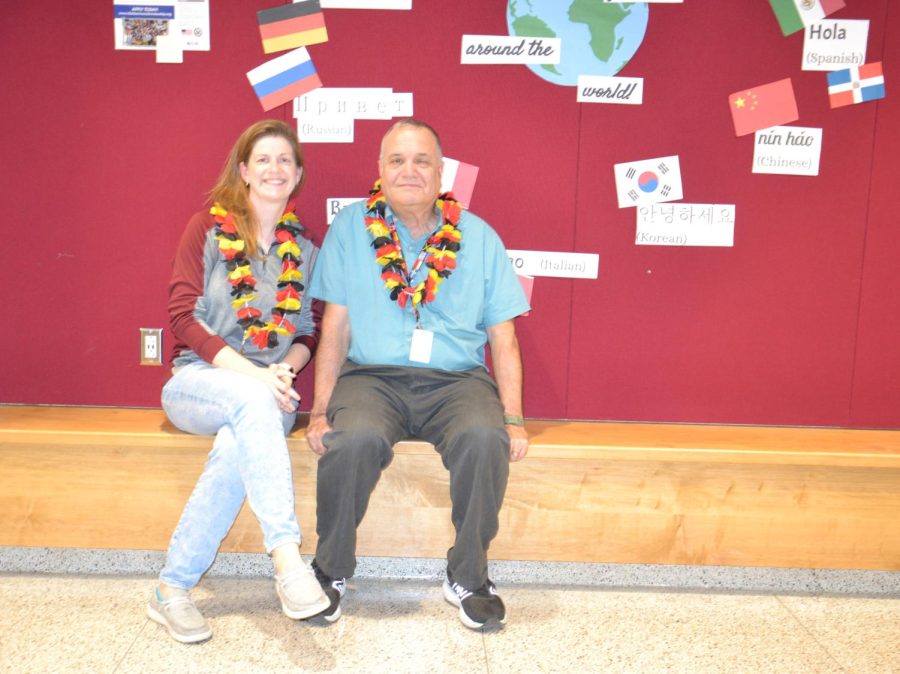Guten Tag! Mark Petrarca (right) and Sandra Mitchell (left) comprise the German portion of the languages department. Petrarca’s favorite part of teaching is seeing students comprehend the material. “I enjoy working with my students, and I get a lot of satisfaction when I see the light bulb come on. When I see them being successful, it gives me a sense of achievement. It makes all my effort worthwhile,” Petrarca said.