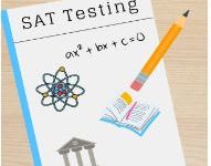 A visual replica of a S.A.T test alongside a pencil.