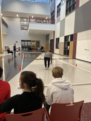 Practice makes perfect. Members of the Bocce team practice after school from 3-4:15. The team will go up against three more schools before the end of the season. 
