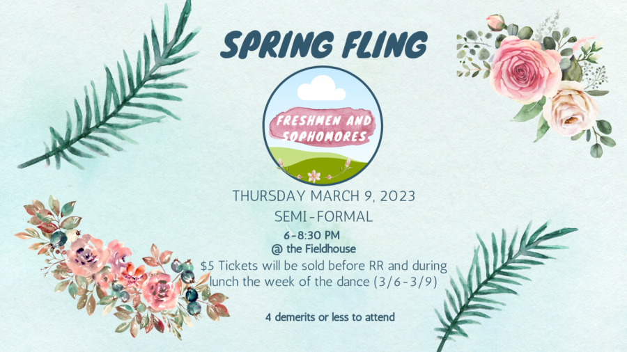 Put on your dancing shoes. The Spring Fling is approaching for underclassmen.