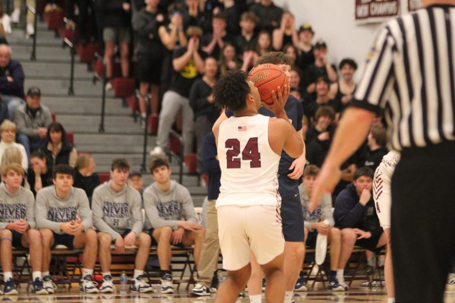 Shoot, shoot, shoot. Jalen Tripplin lines up for a foul shot. He made both shots putting Altoona up two more points. 