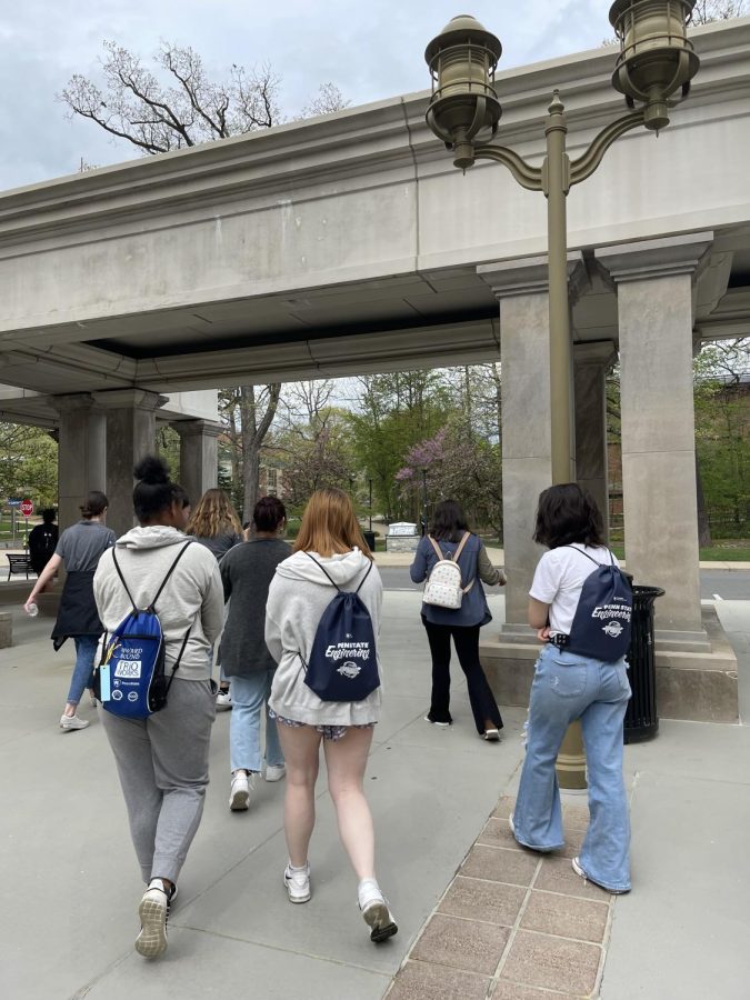 Just keep walking. Upward Bound members traveled to Penn State University on Saturday April 22. Students explored engineering programs, and ended the trip with ice cream from the creamery. 