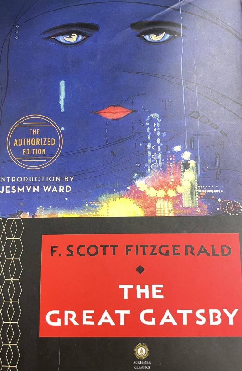 Vibrant. The Great Gatsby and its colorful cover represent the liveliness of the time period. The book was first published in 1925 during the Roaring Twenties. 