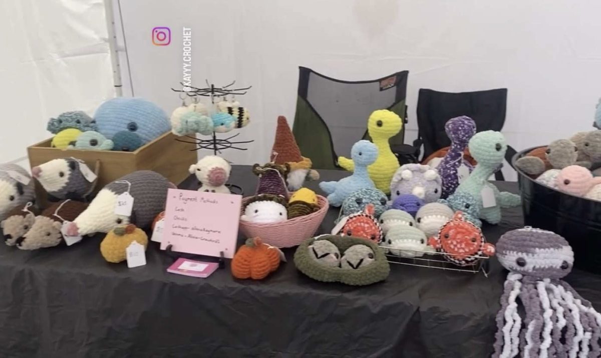 Craft Show Crochet. Alivia Crawford sets up at various craft shows to sell her items. She encourages others to come check it out. 