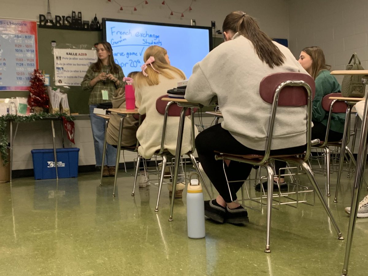 Back in the swing of things. Foreign Languages Club president, senior Ava Rokosky, discusses the upcoming events for the club in 2024. This was the clubs first meeting for the new calendar year.