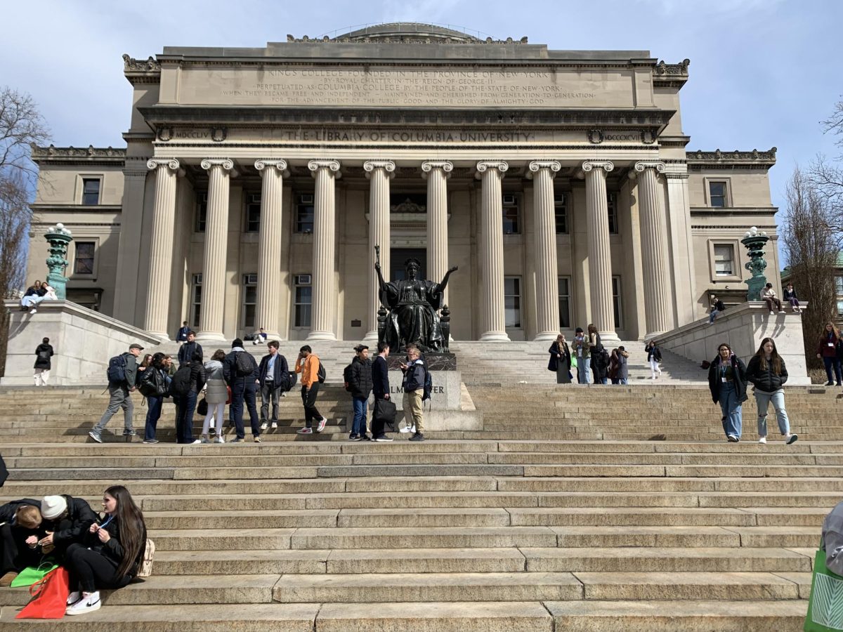 Here to Stay. The Mountain Echo and Horseshoe staffs traveled to Columbia University in March of 2023 for a journalism convention. Students from all over the country traversed the campus and were able to view historic buildings, such as the Library of Columbia University.