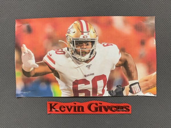 Altoona pride. A photo of Kevin Givens is hanging in the Altoona Junior High, voicing support for the football alumnus. 