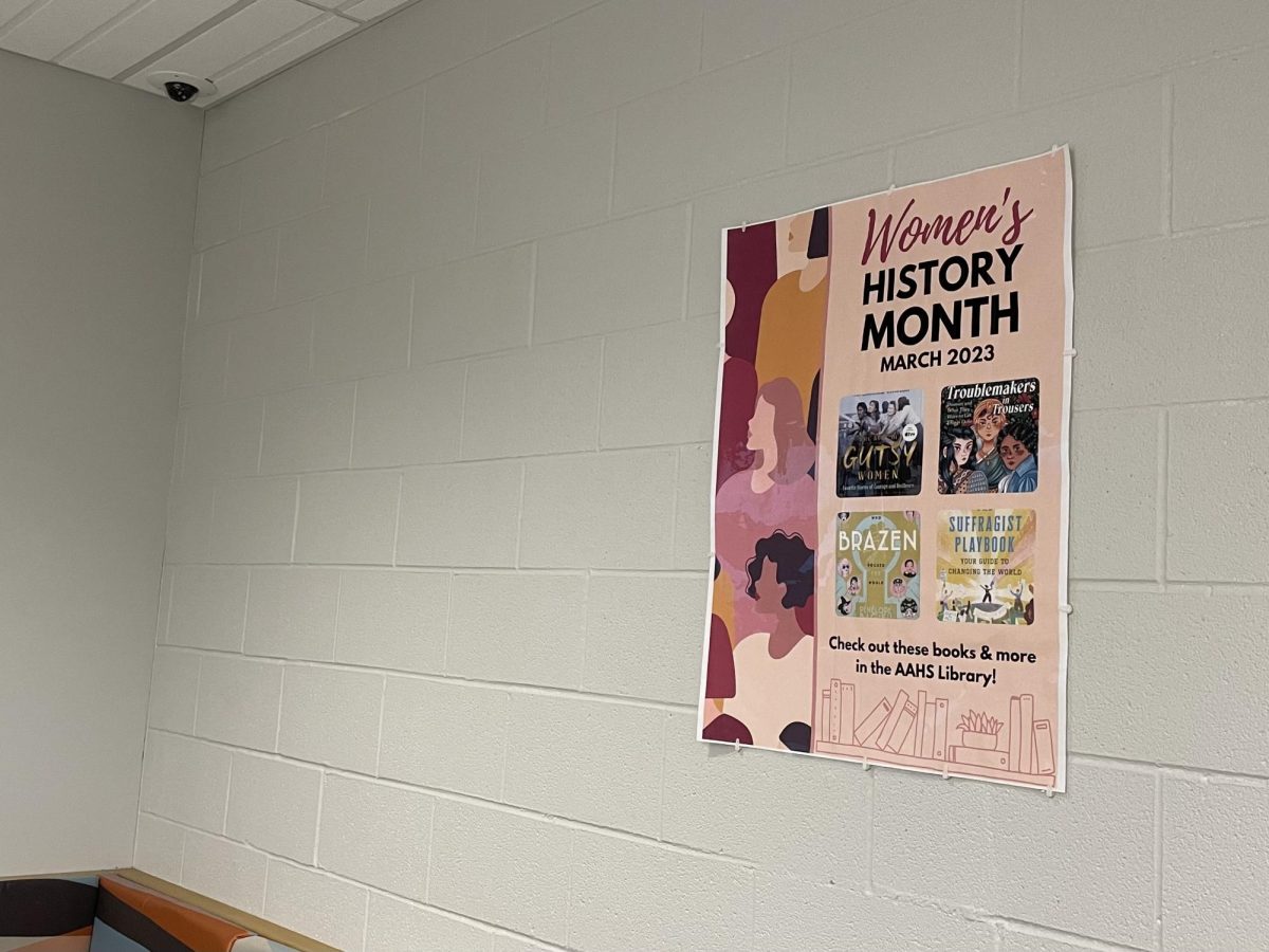Celebrating women. The library celebrates Womens History Month by promoting books which feature impactful women. Anyone who visits the library can check out these books, and many more. 