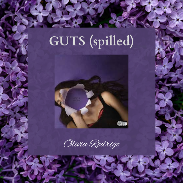 Gutsy. GUTS (spilled) is former Disney star, Olivia Rodrigos second album. Her first, SOUR, won her three Grammy awards in 2022.