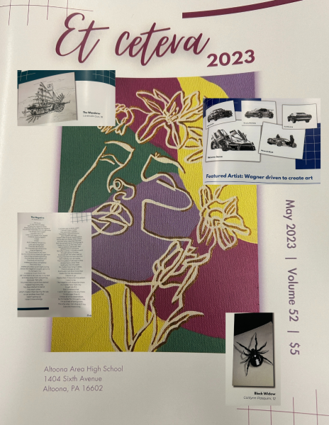 Et Cetera. The 2023 edition of the art and literary magazine. The magazine is sold at the end of the year for approximately $5. 