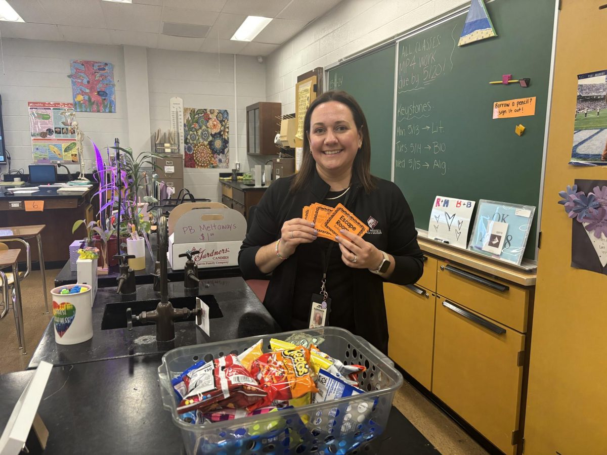 Work hard, play hard. Prepping her students for the Keystone exam, biology teacher, Julie Gardner creates an escape room activity for her students to practice. “I‘ve tried to create fun activities for my students, so they can not only for prepared but also be rewarded.