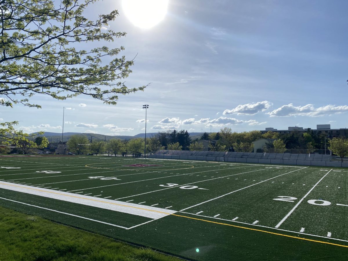Shine on. Roosevelts new turf shines in the sunlight.