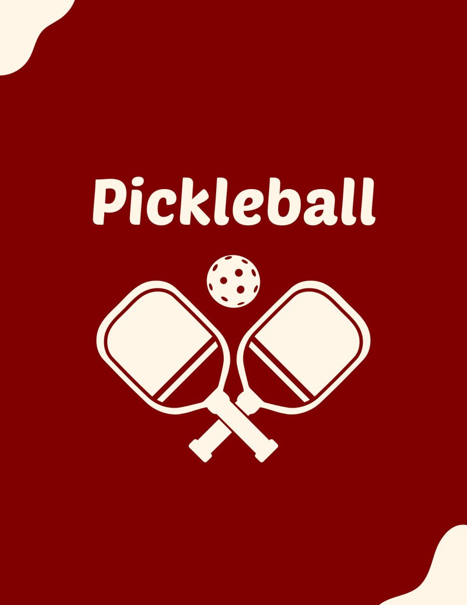 Swing into action. Students and staff are encouraged to join the new pickleball club advised by music teacher Kelly Sipes. 