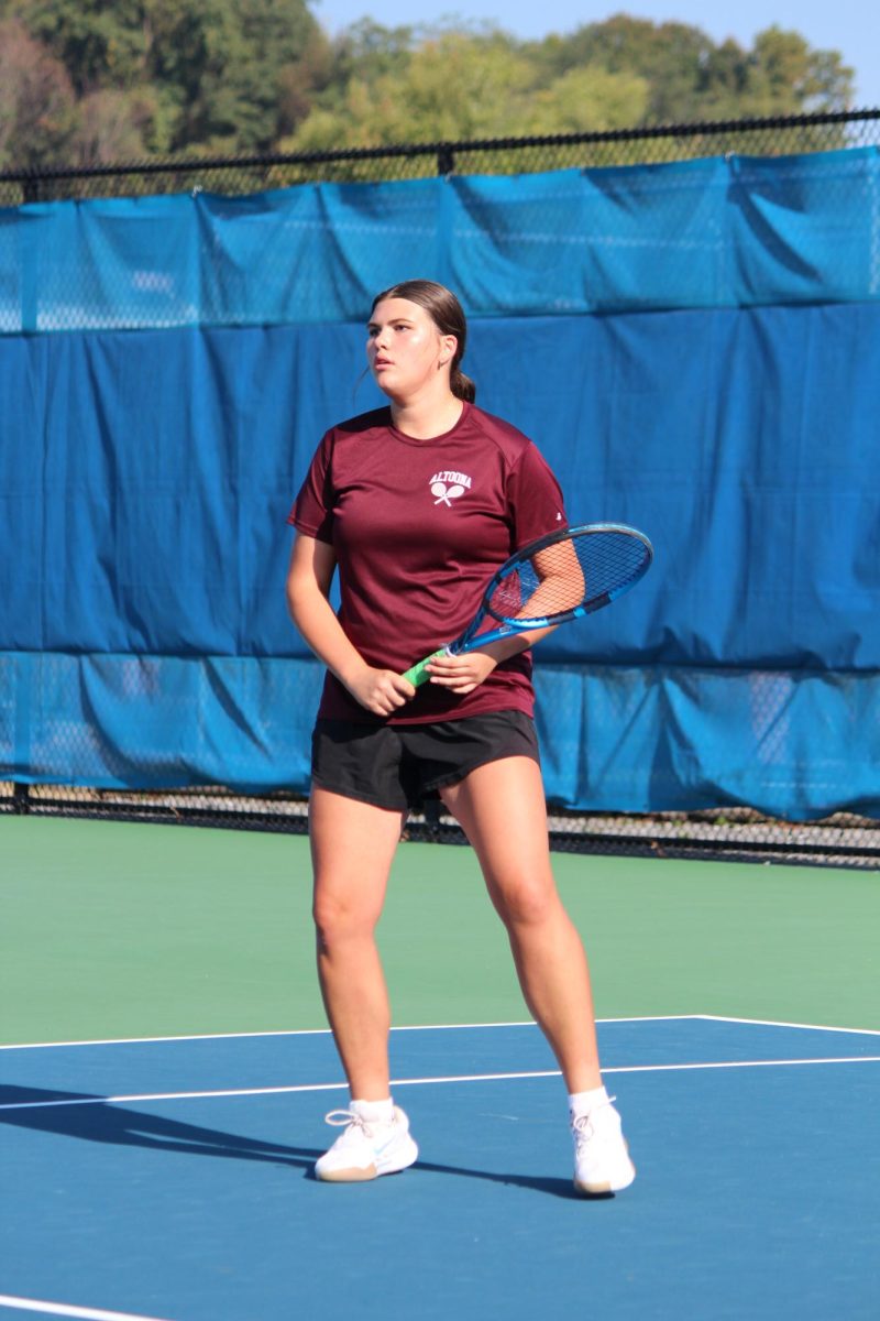 Hovan prepares to play her next match. The team played Tyrone and Dubois in the morning. 