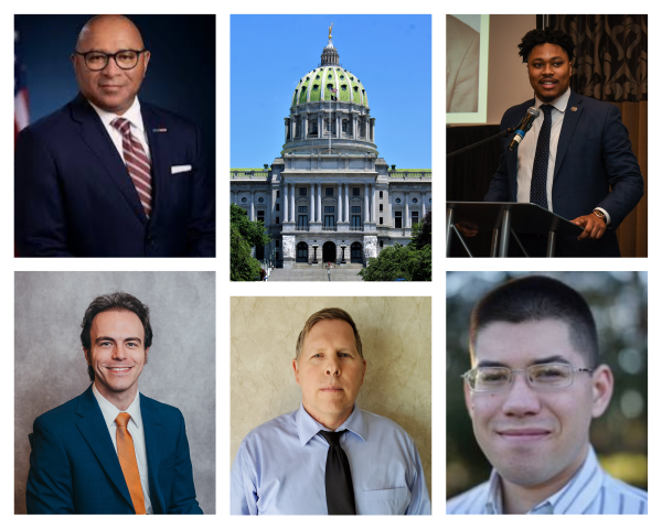 Harrisburg. After Tuesday, Nov. 5, the Pennsylvania State Capitol will welcome one of the five candidates currently competing for the Auditor General position. (Image credit: Farragutful, CC BY-SA 4.0 , via Wikimedia Commons) (Created with Canva)