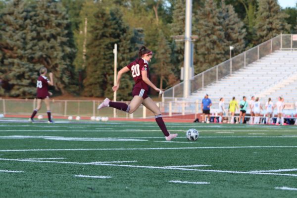 Senior Allison Little plays against McDowell. Little was excited to make it to the playoffs. (Courtesy of Madalyn Miller)