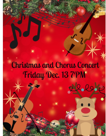 The concert will be held on Dec. 13. The music department will hold multiple concerts throughout the year. 