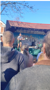 A German juggler performs for an audience at last year's German Christmas Market in Mifflinburg, Pa. Foreign Language Club members will also attend this event. 