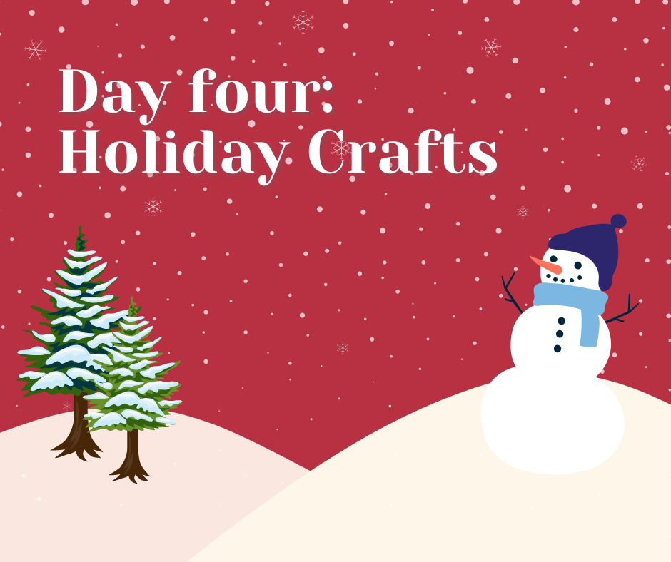 Getting creative. Holiday-themed crafts can be made with supplies in any price point--some can even be found in one's own back yard. 