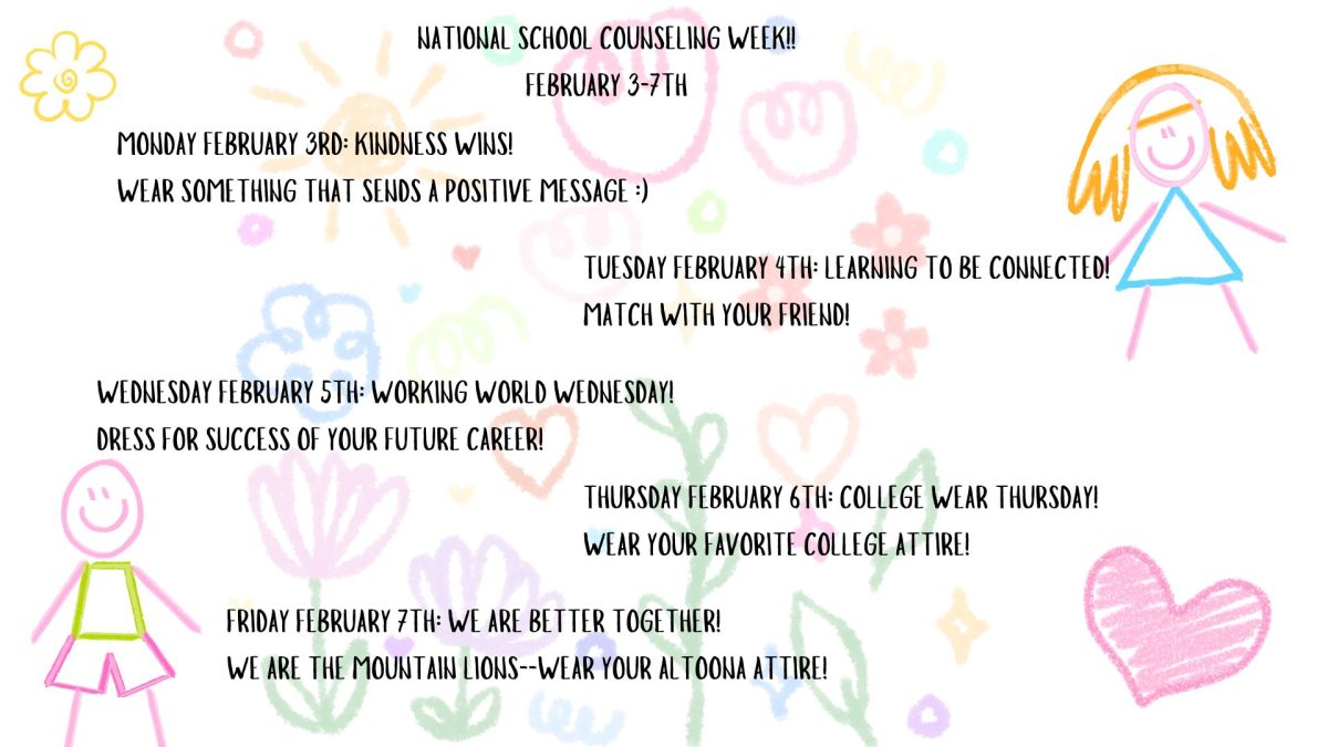 Show Your Spirit. Students and teachers have the opportunity to dress up for National School Counseling Week themes the week of Feb. 3 to Feb. 7. (Courtesy of Guidance)