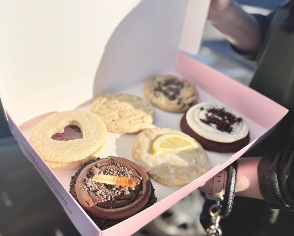 Weekly Cookie. At Cumbl, the flavors change every single week. This week was Semi-Sweet Chocolate Chunks, Jammy Heart, Red Velvet Cupcake, Valentine Confetti, Lemon Glaze and Dirt Cake. (Courtesy of Emma Hovan)