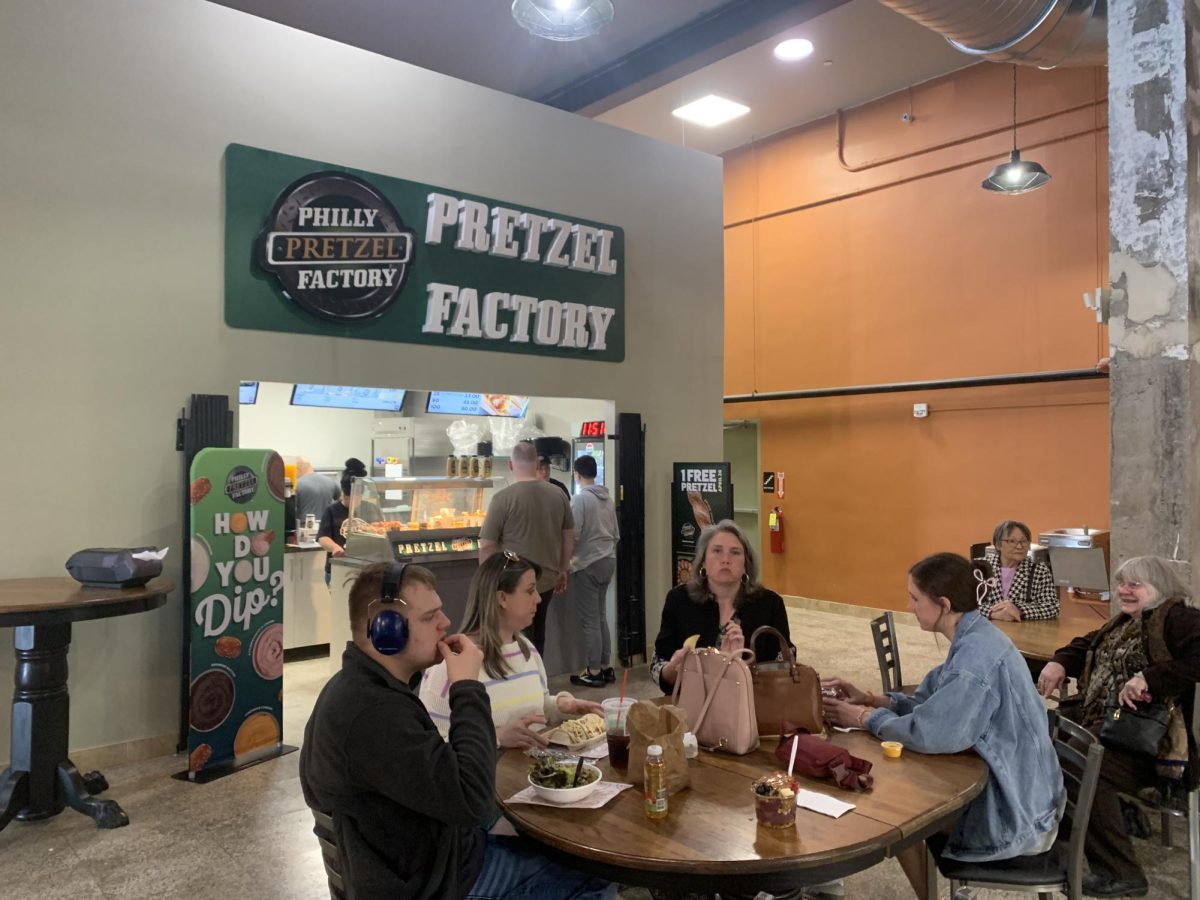 Snacking with a twist. The Philly Pretzel Factory attracts customers in downtown Altoona inside the Center City Market. The store is open daily from 10 a.m. to 6 p.m.