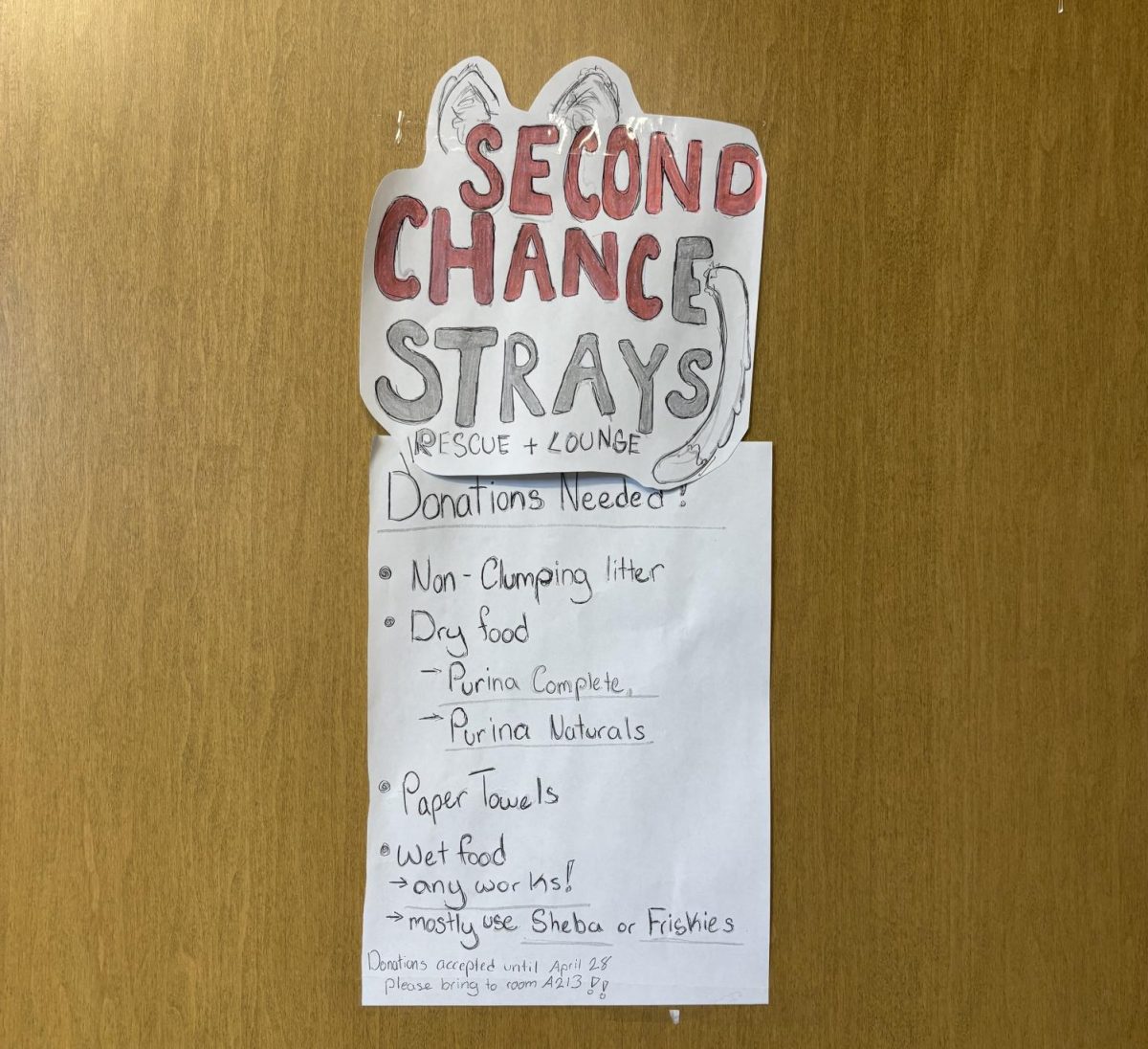 As a part of the project, students also made posters to advertise the donation drive. These posters have throughout the school. 