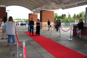 Red carpet. Students attend the 2023 prom at the Blair County Convention Center.