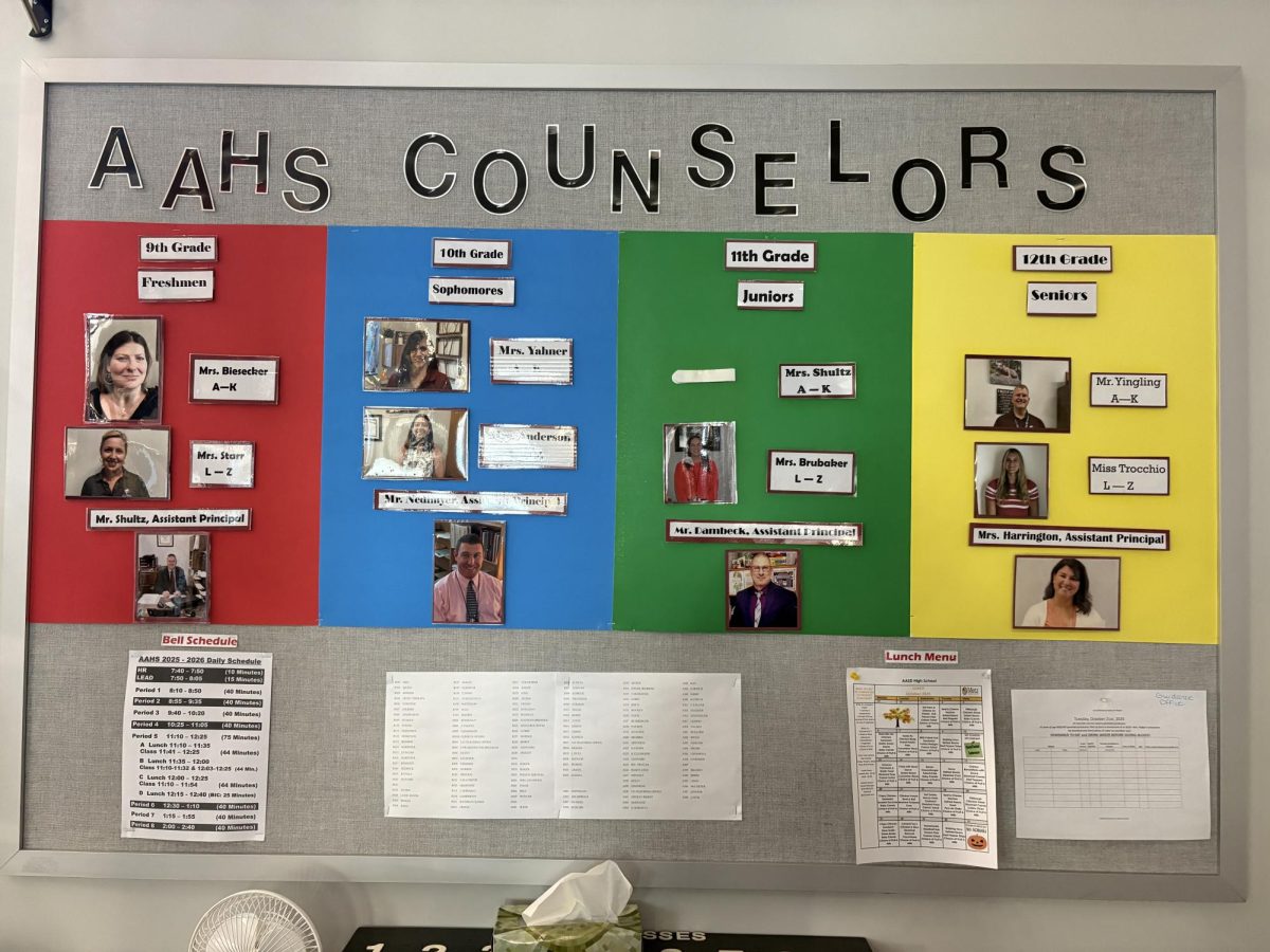 Guidance Counselors. 8 guidance counselors are in the school to provide help. The counselors split students up by grade and by last name. 