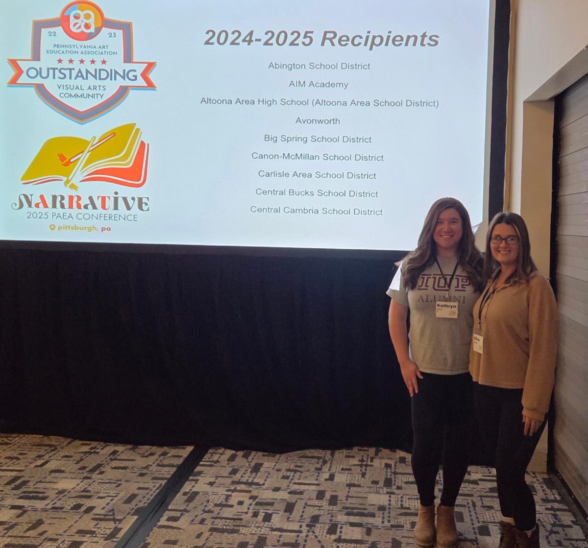 Art teachers Kathryn Curry and Olivia Gennaro attend 2025 PAEA conference (courtesy of Kathryn Curry). 